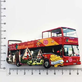 Światowy turystyczny magnes na lodówkę pamiątka twórczy Dominikana republika Południowej Afryki Hiszpania Kenia Madera Londyn autobus i taxi pomysły na prezenty