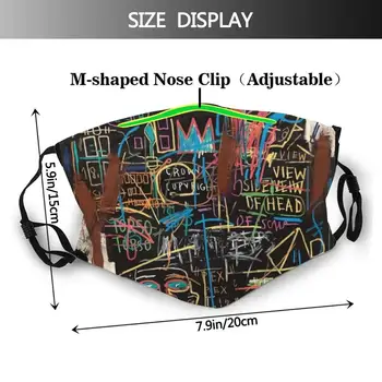 Векторизованный słynny new york street-art / Pop-art 70-tych. Maseczka Do Twarzy Z Filtrem Ekspresjonizm Неоэкспрессионизм Basquiat