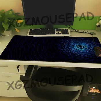 XGZ duży rozmiar podkładki pod mysz Czarny zamek krawędź technologii Matrix biurko komputerowe Dywanik gumowy antypoślizgowy gry odtwarzacz Diy Custom
