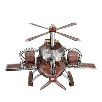 Microworld 3D Metal Puzzle Field Aircraft Rescue model kits DIY 3D Laser Cut Assembly Jigsaw Toys ecoration GIFT For Children