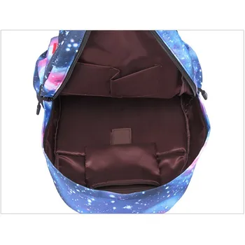 2019 gorący kobiecy plecak Starry Star Printing plecaki tornister dla nastoletnich dziewcząt i chłopców piórnik 3 szt. zestawów Mochila WM819Z