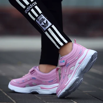 Nowa słodkie dzieci buty sportowe dla dziewczynki różowy buty lekka i delikatna Księżniczka Szkolna but treningowy, przeznaczony dla dziewczynek buty sportowe rozmiar 26-37