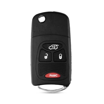 KEYYOU wymiana klapki, składany pilot zdalnego kluczyka Shell 4 przyciski do Chrysler Dodge Jeep Avenger Nitro Fob Auto Key Case Cover