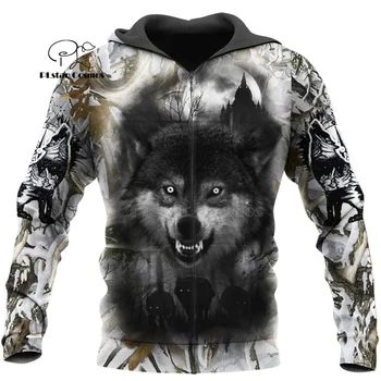 Wilk drukowane bluzy mężczyźni 3d bluzy marki bluzy kurtki jakości sweter moda dresy zwierząt meble ubrania Out Coat-11