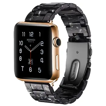 Żywica pasek do Apple watch band 44 mm 40 mm mc band 42 mm 38 mm stal nierdzewna klamra bransoletka Apple watch series 3 4 5 se 6