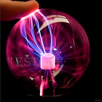 1szt plastik lantern candle kostium Glass Plasma Ball Hot Magic USB Sphere Lightning Lamp Light Party Black Base Novidade szafka kontrolna