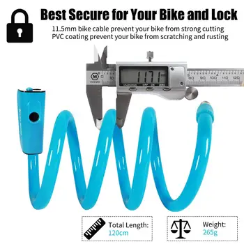 WEST BIKING Anti-Theft Bike Cable Lock MTB Road Bike motocykl rowerowa zamek rowerowy szafka długość 120 cm rowerowa zamek z uchwytem