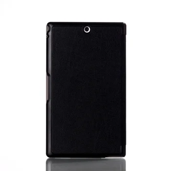 Cienkie etui z PU skórzane etui dla Sony Xperia Z3 Compact 8.0 inch Tablet PU Leather Stand pokrywka składane etui+folia+uchwyt