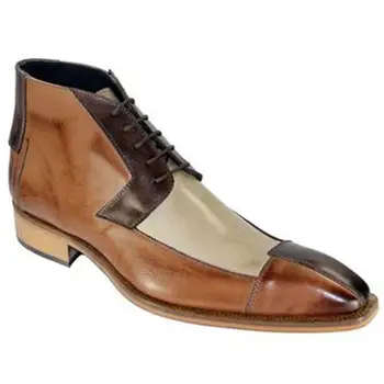 Mężczyźni sztuczna skóra moda buty niski obcas frędzle buty sukienka buty Брог buty wiosenne buty vintage, klasyczne męskie casual HG127