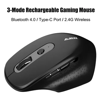 Многорежимная mysz BT 4.0 + 2.4 G mysz bezprzewodowa USB Type-C 250 Hz prędkość zwrotu