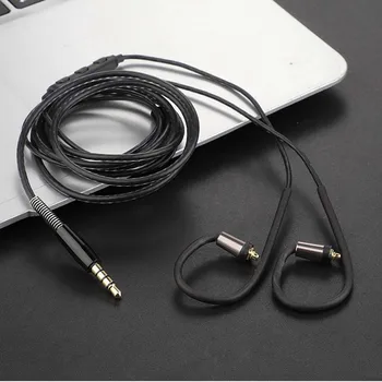 L-Bend USB Type-C to MMCX Aux kabel z systemem mikrofonowym dla Shure SE215 SE535 SE846 UE900 Sony XBA-A3 słuchawki zestaw słuchawkowy