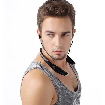 H1 Składany Pasek Na Szyję Słuchawki Bluetooth Chowane Wodoodporne Słuchawki Sportowe Do Ćwiczeń Bezprzewodowe Słuchawki Stereo Z Mikrofonem