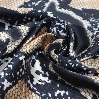 Imixlot w luksusowym stylu retro drukuj wąż satin kwadratowa głowa szale 90*90 cm Zima Foulard szyi okłady moda damska klimatyzacja Szal