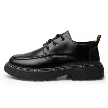 Nowe skórzane buty męskie casual obuwie wysokiej jakości męskie antypoślizgowa duża głowa obuwie Męskie buty do jazdy