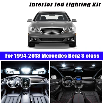 Perfect White Error Free LED Interior Dome Map Reading Light bulb Kit dla 1994-2013 Mercedes Benz W140 S class W220 W221
