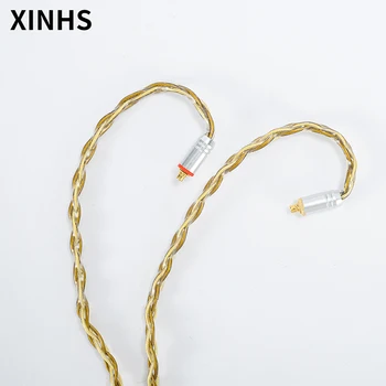 Przewód do słuchawek XINHS 8 Однокристаллический rdzeń Miedziany pozłacane MMCX/2 PIN/QDC/TFZ kabel do słuchawek