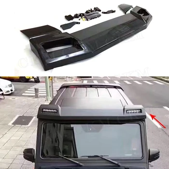 G Class B Style Carbon Fiber tylny bagażnik, błotniki spojler na dachu, z podświetleniem led do Mercedes Benz W463 G500 G55 G65 Wagon+