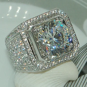 925 srebro próby luksusowe męskie obrączki na ślub obrączki moda biżuteria r5002