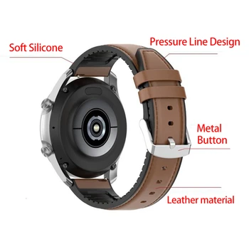 Silikonowy+skórzany pasek wymienny do godzin LEMFO LEM12 LEM 12 Pro Smartwatch akcesoria miękkie gumowe paski do zegarków pasek na nadgarstek