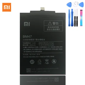 Oryginalny Xiaomi Redmi 3 BM47 bateria bm47 wymiana dużej pojemności 4000 mah akumulator litowo-jonowy Hongmi Redmi 3 Pro 5.0 cali Smart
