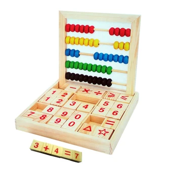 5-rzędowy klasyczne kulki drewniane liczydło edukacyjne dzieci liczenie liczb dziecko uczy się matematyki zabawki z kolorowego skrzynią