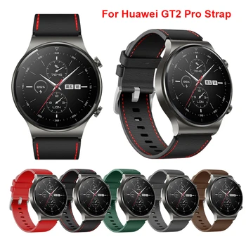 Huawei watch gt 2 pro Skórzany pasek do samsung gear s3 frontier galaxy watch3 46 mm 45 mm 22 mm bransoletka dla huawei watch gt2 pro