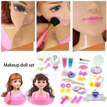 Plac Ubrać makijaż symulacja lalki dziewczyny udają, gry, zabawki ubierz grzebienie splot włosów komoda Księżniczka dziewczyny, zabawki
