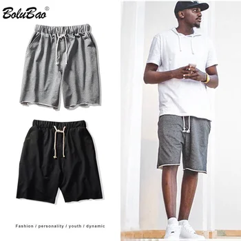BOLUBAO Straight Men Casual Shorts jakości marki męskie Wolna elastyczność krótkie letnie nowe gładkie szorty na sznurku męskie