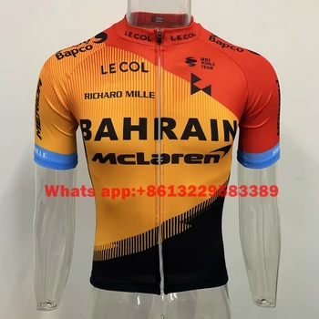LE COL Bahrajn Mclaren jazda na Rowerze Jersey mtb męski zestaw letnie koszule uci Team uniform rower kostiumy Mayo ropa ciclismo rajstopy