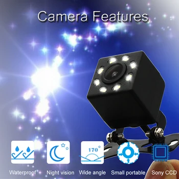 HaiSunny Nowy 2 w 1 auto led night vision cofania zapasowa kamera HD 4.3