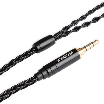 NiceHCK BlackWheat 8 Core posrebrzane miedziany kabel mikrofonowy MMCX/NX7/QDC/0.78 2Pin z mikrofonem do DB3 ZSN AS10 EDX CA4 C12