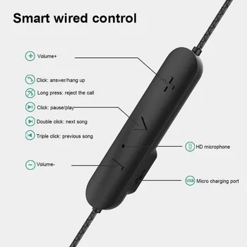 Bezprzewodowy Zestaw Słuchawkowy Bluetooth Silikonowa Szyi Wisi Przewód Sterowania Bluetooth 5.0 Stereo Sportowe Zatyczki Do Uszu Plac Muzyka Zestaw Słuchawkowy Snu
