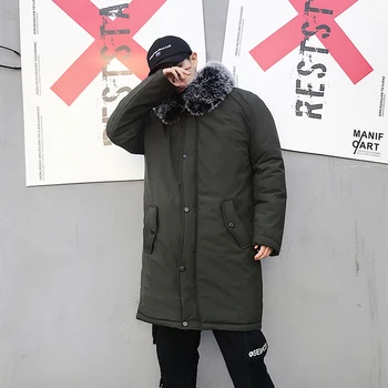 Zimowa kurtka mężczyźni grube ciepłe długie kurtki parki hombre męska kurtka z kapturem długi trencz rozmiar AMERYKAŃSKI XS-XL