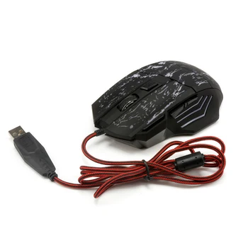 7 przycisków kolorowe led optyczny USB przewodowa mysz ergonomiczna gracz komputerowe myszy 5500DPI optyczna ergonomiczna mysz do gier dla komputerów PC