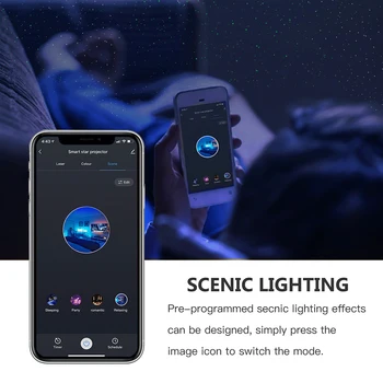 ALLOET gwiaździste niebo Galaktyka Gwiazda laser projektor lampa LED Night Light USB, Bluetooth, WiFi Smart APP Control Timing Home Stage Lights