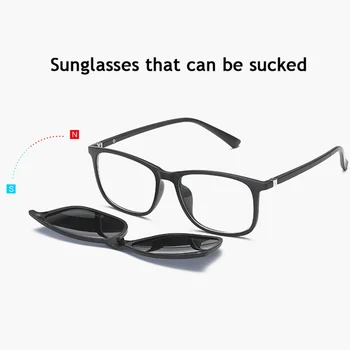 Spolaryzowane magnetyczne przeciwsłoneczne okulary okulary mężczyźni kobiety (5 soczewek) Klip na okulary tr90 jazdy noktowizor T2263