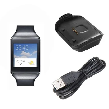 Inteligentny zegarek ładowarka dla Samsung Gear Live R382 SM-R382 biurkowa stacja dokująca podstawka z kablem USB do ładowania wysokiej jakości adapter czarny