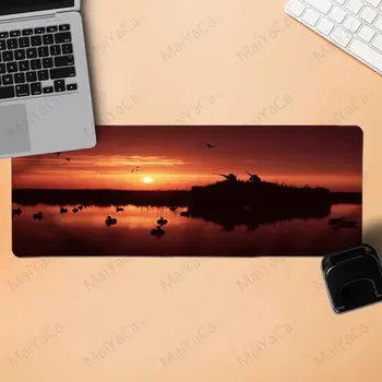 MaiYaCa Top Quality Duck Hunting Rubber PC Computer Gamer Mousepad Desk Mat Locking Edge for CS GO, LOL, Dota gaming mouse pad