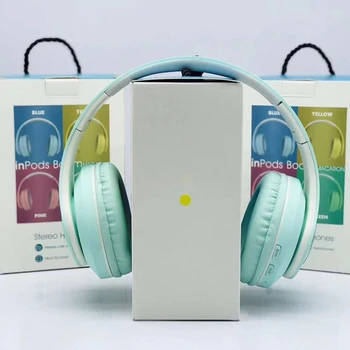Nowa muzyka Bezprzewodowy Bluetooth 5.0 słuchawki dla dziewczyny, panie, kobiety 9D stereo HiFI dźwięk składany zestaw słuchawkowy z mikrofonem karta TF słuchawki