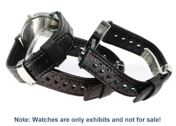 ZLIMSN skóra naturalna watchband 20 22 mm pasek do zegarka czarny brązowy Mężczyźni Kobiety ze stali nierdzewnej motyl klamra Zegarki Akcesoria