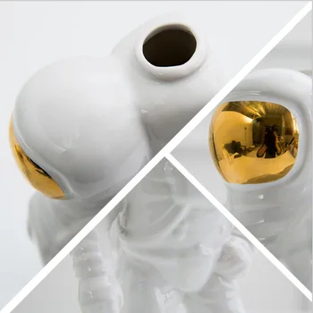 Kosmiczny człowiek astronauta Wazon ceramiczny model gumtree astronauta suchych kwiatów Wazon biały ceramiczny wazon do tenisa wystrój narzędzie