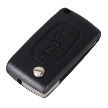KEYYOU 25x 2 Button Remote Flip Floding Key Shell Cases Fob dla Peugeot 107 207 307 307S 308 407 607 2BT DKT0269 CE0536