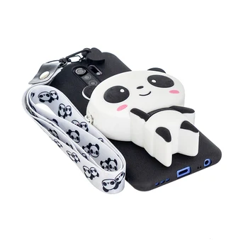 3D kreskówka portfel etui do telefonu Xiaomi Redmi 9 10X 5G miękki TPU Silicone portfel torba Panda odporna na wstrząsy etui Fundas Coque