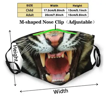 Mad Tiger Wielokrotnego Użytku Usta Maska Filtr Fajne Śmieszne Maski Bezpieczeństwa Zły Tygrys Tygrys Tygrysy