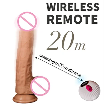 Realistyczne Dildo Automatyczny G Spot Wibrator Z Przyssawką Dla Kobiet Hands-Free Sex Fun, Ogrzewanie Silikonowego Huśtawka Dany