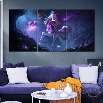 No Frame League of Legends Video Game Figure Lillia Wall Picture for Living Room & Playroom Decor LOL Poster New Spirit Blossom