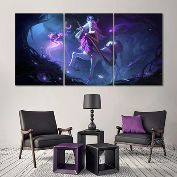 No Frame League of Legends Video Game Figure Lillia Wall Picture for Living Room & Playroom Decor LOL Poster New Spirit Blossom