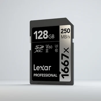 Lexar 1667x 250 MB/s karta SD do aparatu 128 GB 64 GB karta pamięci 256 GB U3 V60 4K karta do aparatu karta SDXC