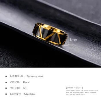 SHDEDE pierścienie ze stali nierdzewnej dla mężczyzn Korea mody biżuteria prezent koktajl akcesoria mody-O679