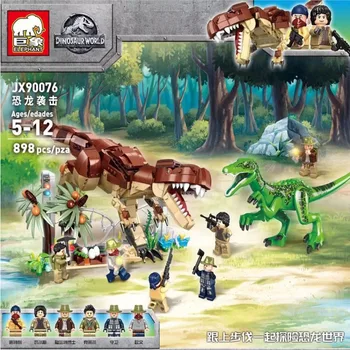 Park Jurajski dinozaurów Świat 2 klocki figurki cegły Tyranozaur Rex Индоминус Rex I-rex zebrać Лепининг zabawki dla dzieci